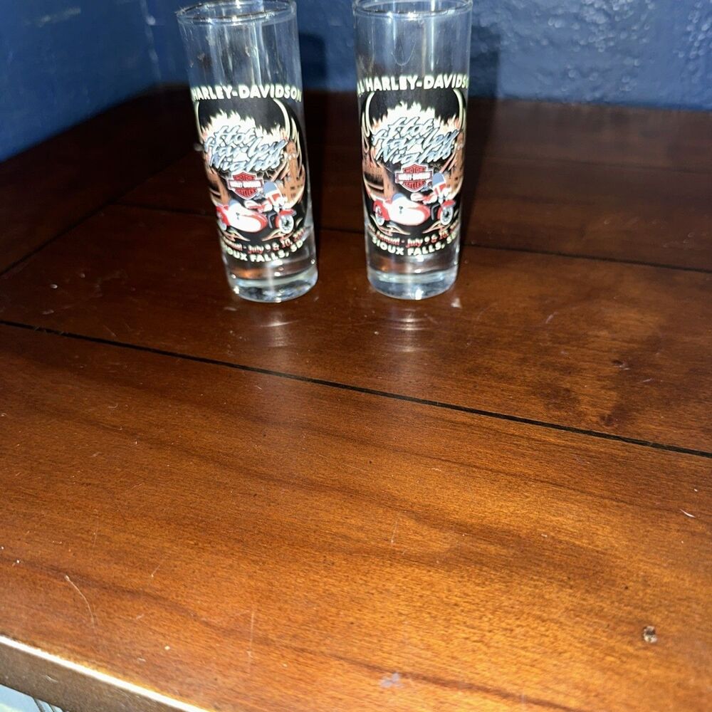 Harley Davidson Motorcycles 4" Tall Double Shot Glass Milwaukee, Wisconsin 2004